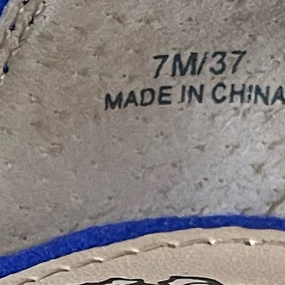 Vince Camuto Camden Cobalt Blue Suede Ankle Wrap Stiletto Sandals Heels 7 - Picture 9 of 10